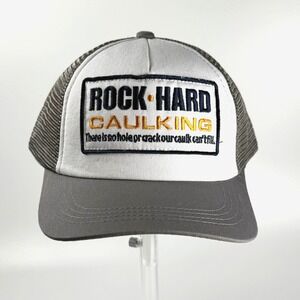 Funny Trucker Hat Spirit Halloween Rock Hard Caulking Cap NWT